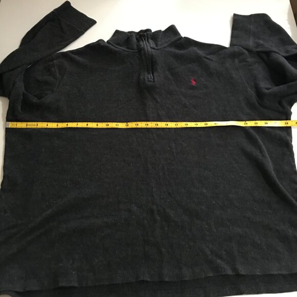Polo Ralph Lauren Estate Rib Mens 2XL Gray Sweatshirt Pullover 1/4 Zip - Picture 6 of 7